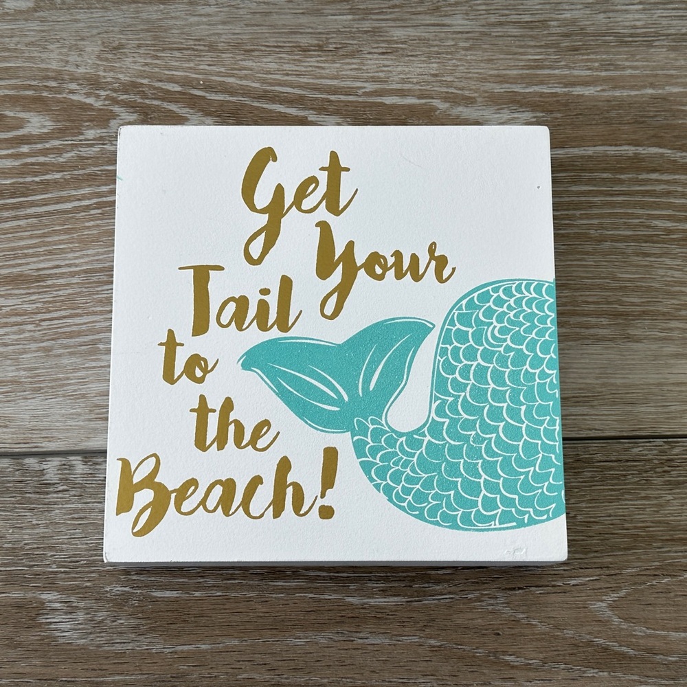 Mermaid Beachy Home Decor Box Style Get Your Tail To The Beach Coadtal Beach